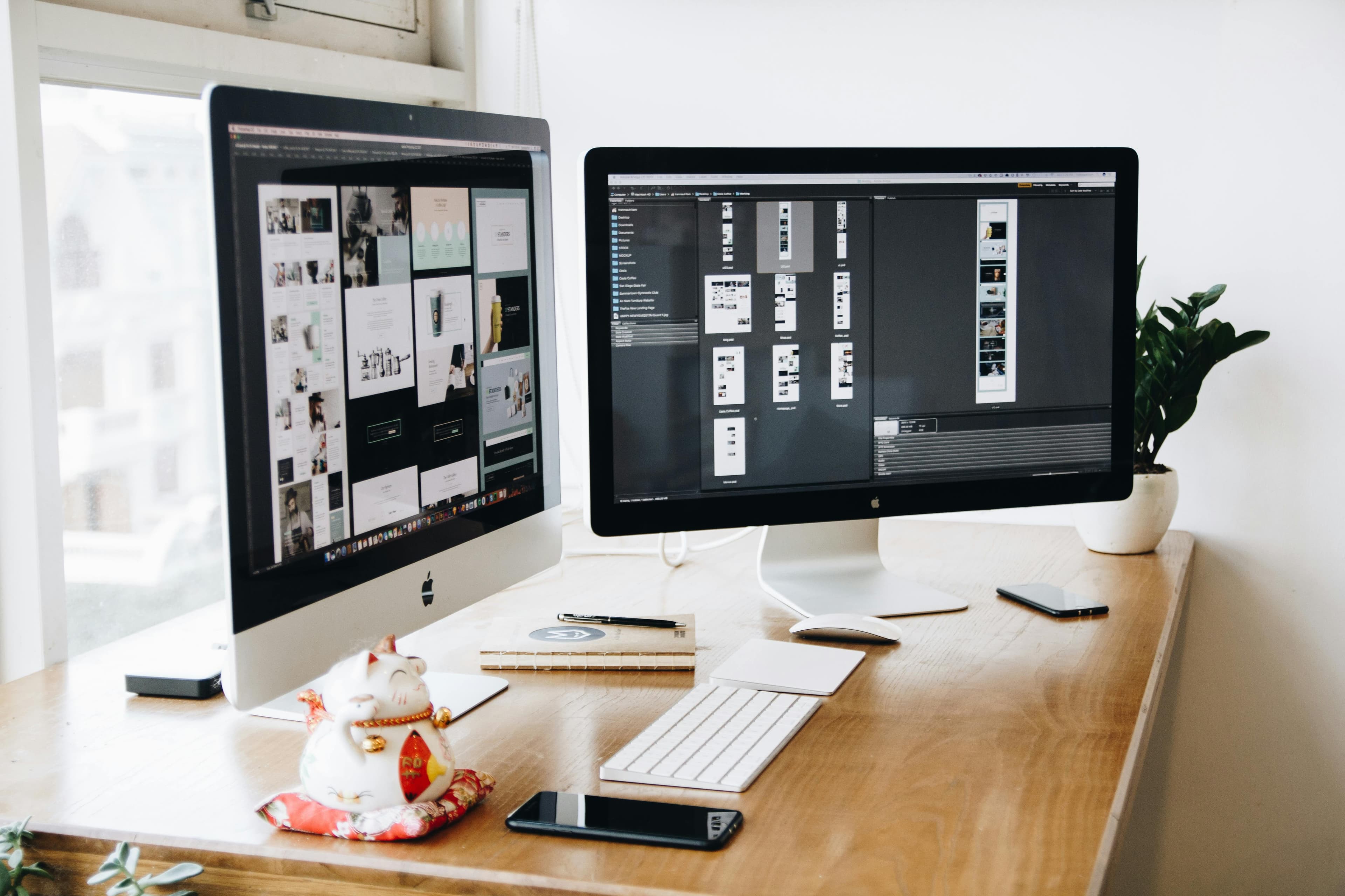 Image of monitors showing a digital project